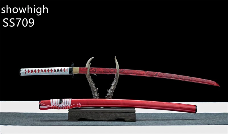 Handmade red katana Swords ss709