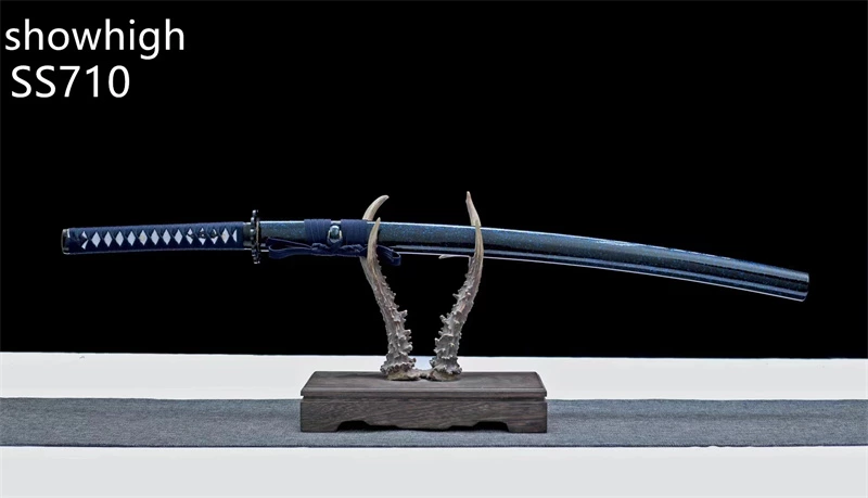 Handmade high carbon blue flower katana Swords ss710