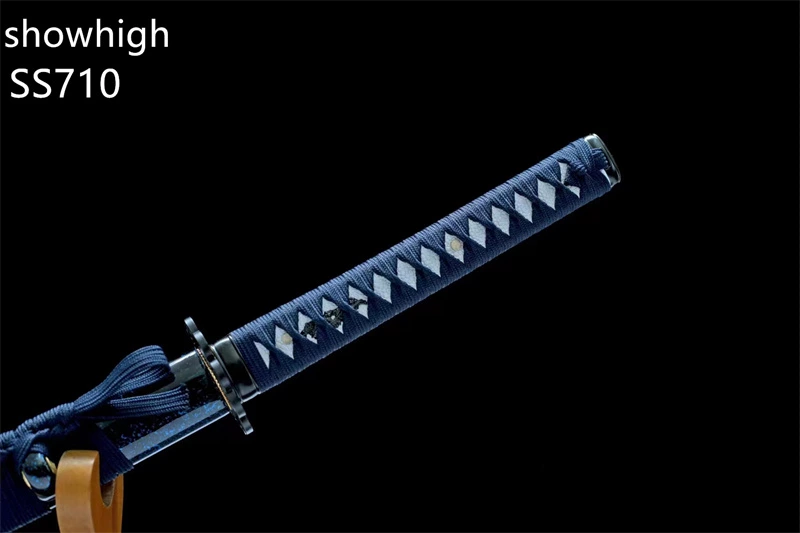 Handmade high carbon blue flower katana Swords ss710