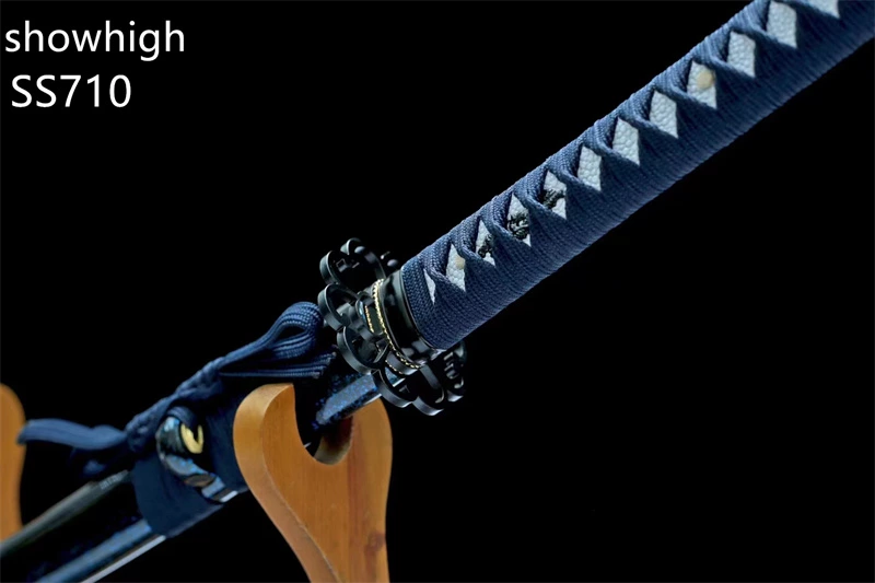 Handmade high carbon blue flower katana Swords ss710