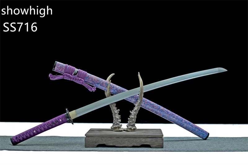 Handmade purple katana Swords ss716