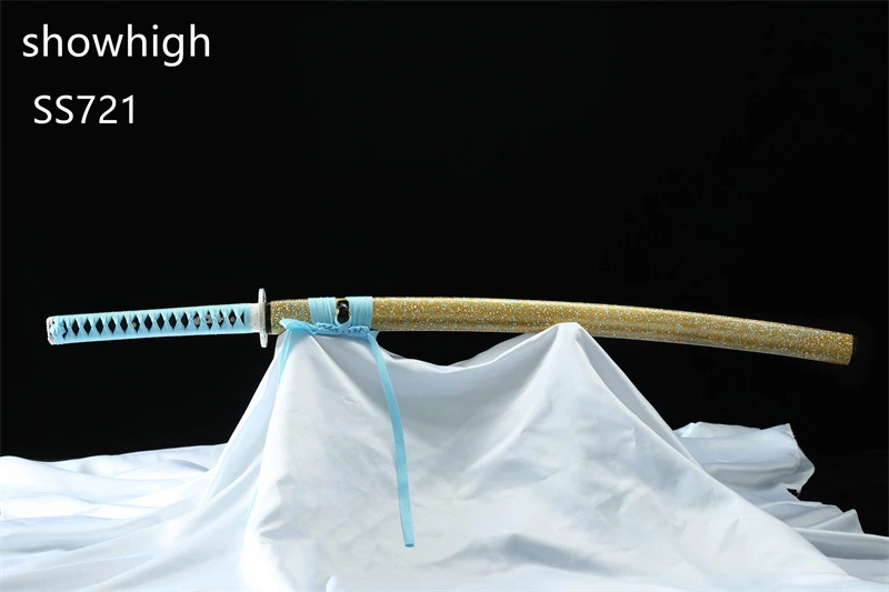 handmade blue japanese samurai katana sword ss721