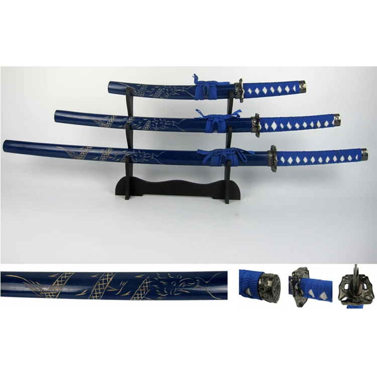 handmade dragon samurai swords set ss086