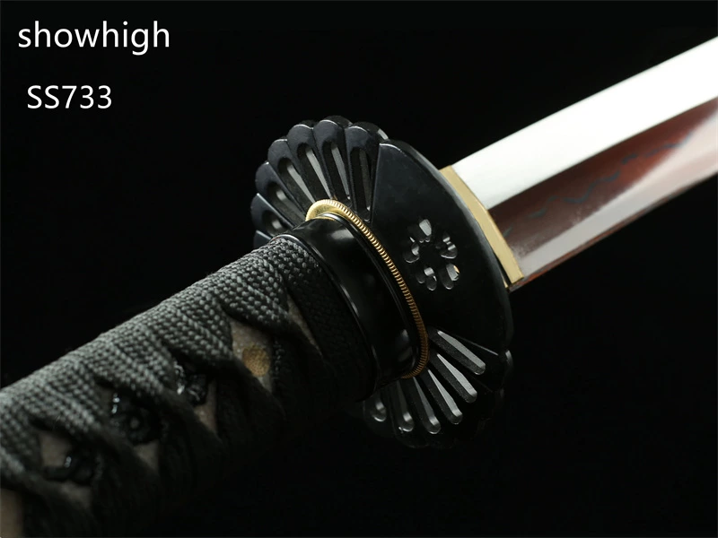 handmade red damascus katana sword ss733