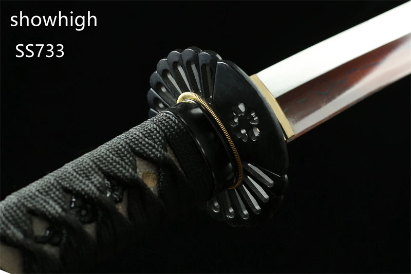 handmade red damascus katana sword ss733