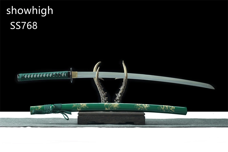 handmade T10 green katana sword SS768