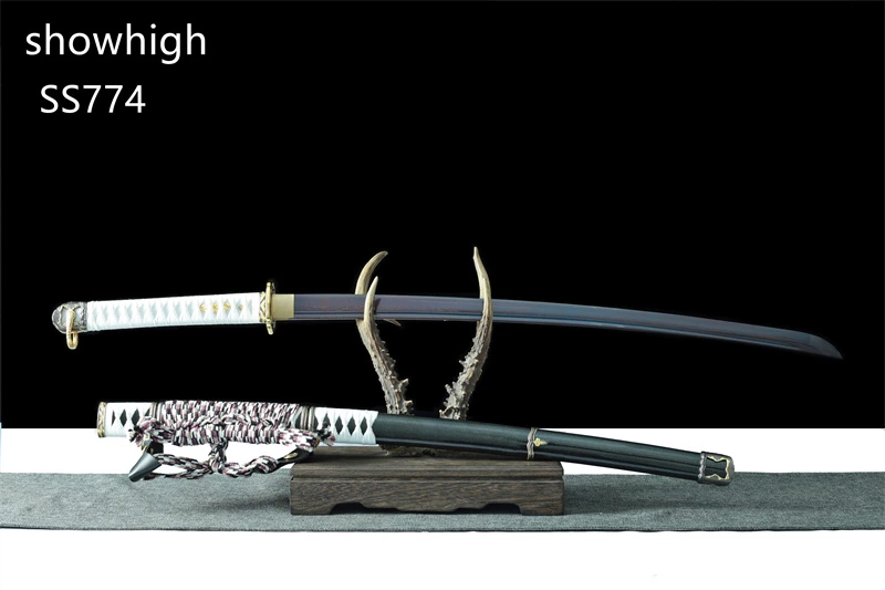 hand forged blue damascus tachi sword military sword ss774