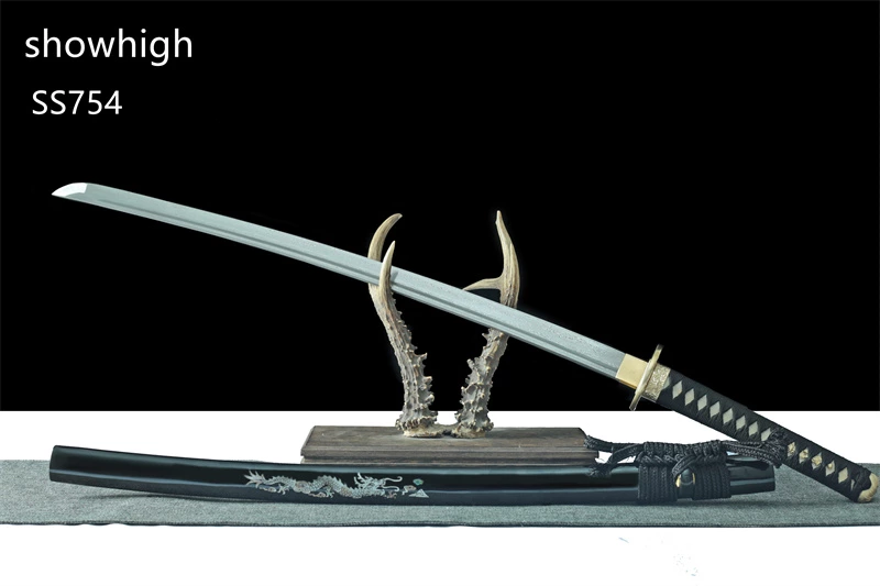 hand forged dragon damascus katana sword ss754