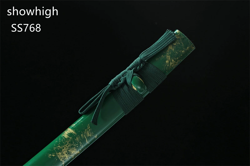 handmade T10 green katana sword SS768