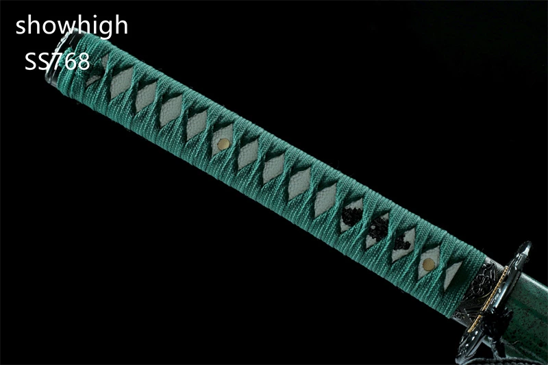 handmade T10 green katana sword SS768