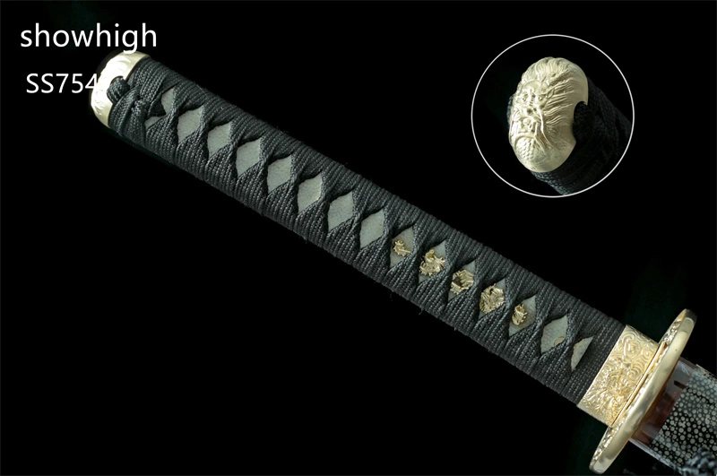 hand forged dragon damascus katana sword ss754