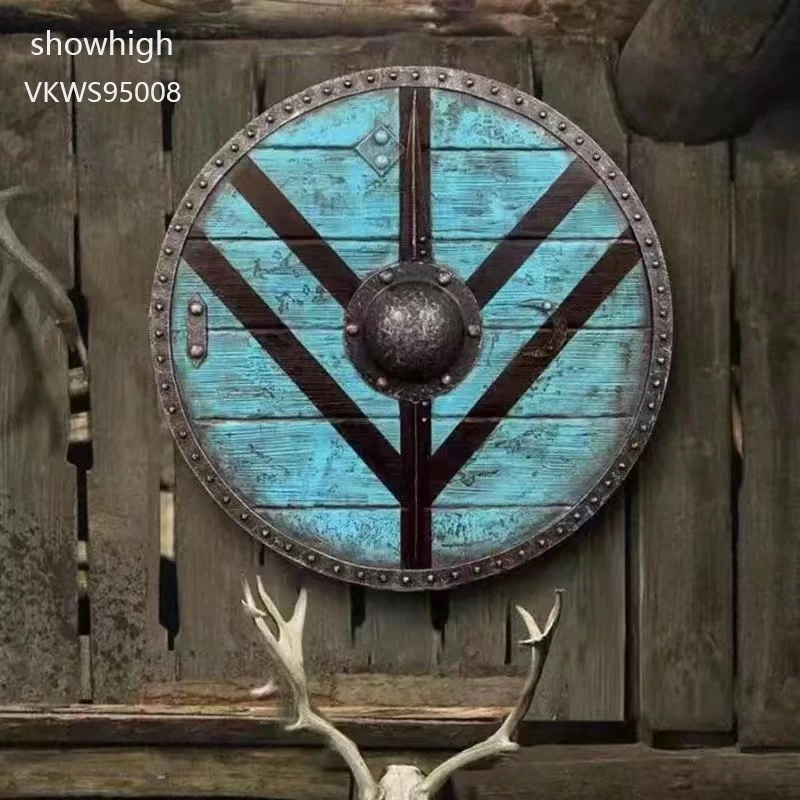 wooden viking blue sky valkirya lagertha shield VKWS95008