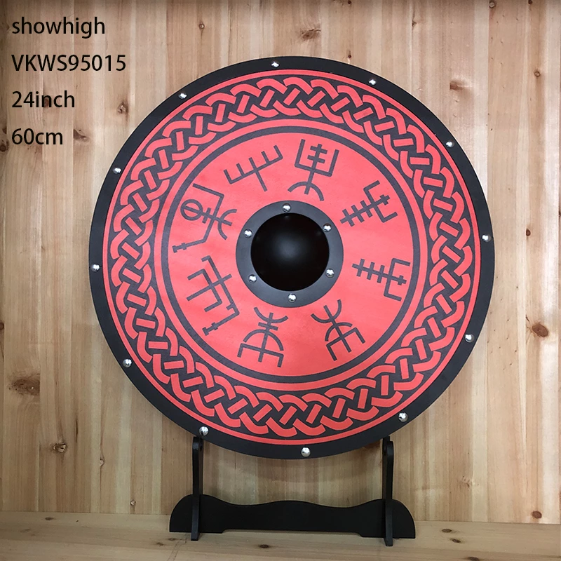 wooden Viking  dragon Shield 24inch VKWS95011