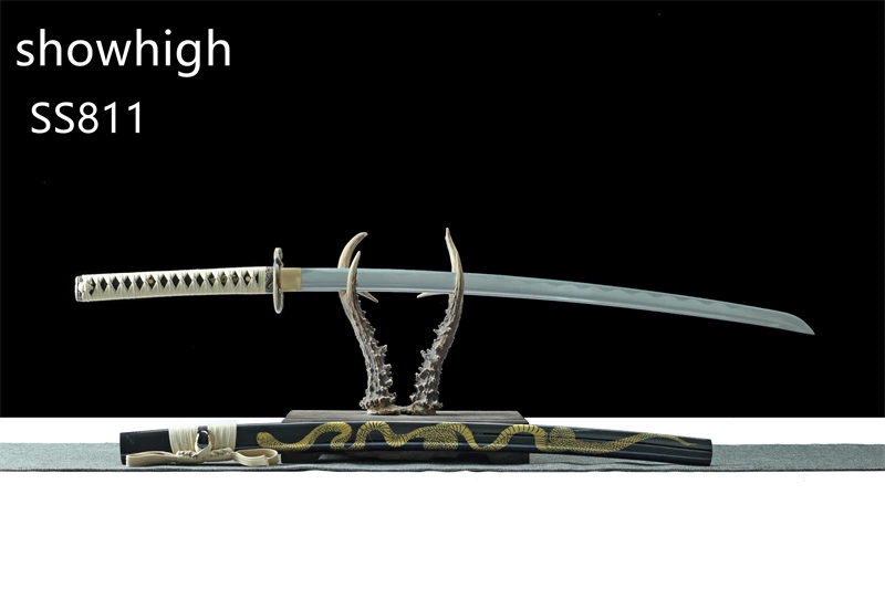 handmade carbon steel snake katana sword ss811