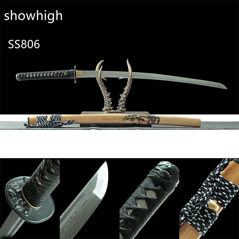 handmade  wolf damascus sword ss806