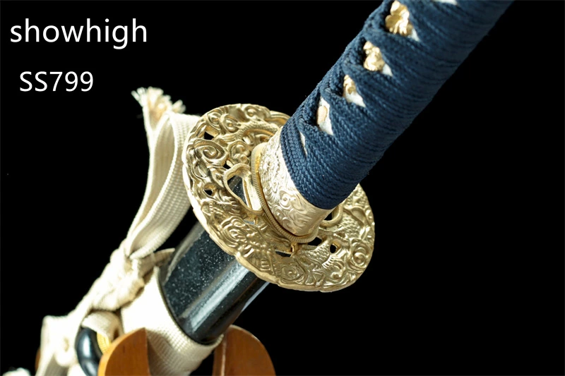 hand forged damascus steel clamped high carbon steel katana sword ss799