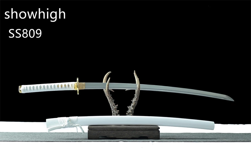 Handmade   high carbon sharp battle ready functional japanese samurai katana  Swords white SS809