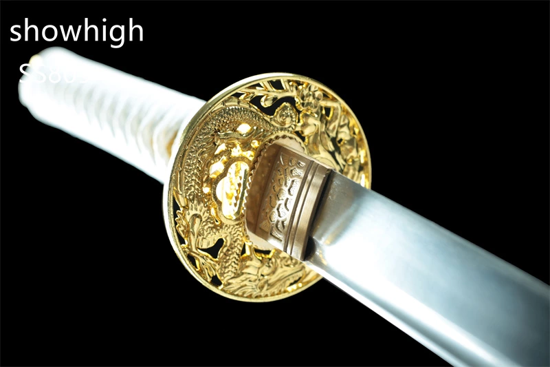 Handmade   high carbon sharp battle ready functional japanese samurai katana  Swords white SS809