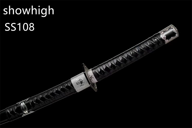 handmade high carbon steel twin katana wakizashi sword ss108