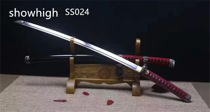 Handmade T10  clay tempered real hamon katana Swords  SS024