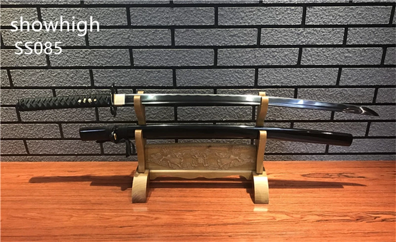 handmade black katana sword SS085