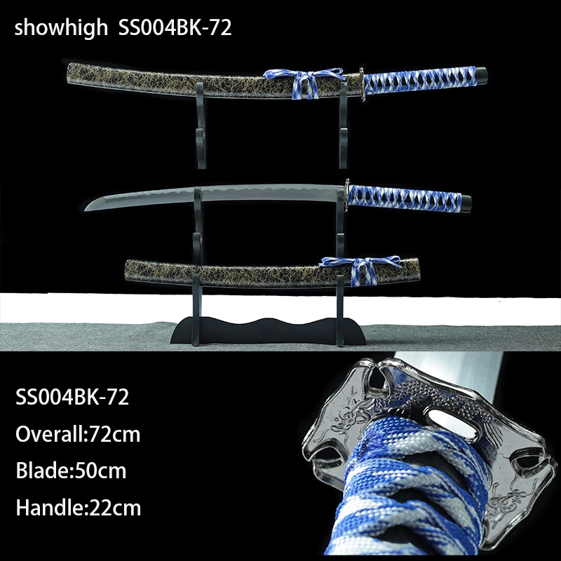 samurai swords set with touchable thread saya SS004BK