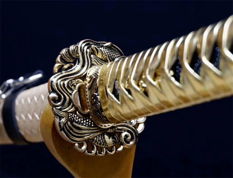 Handmade T10 real hamon goldfish katana sword SS023