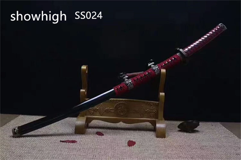 Handmade T10  clay tempered real hamon katana Swords  SS024