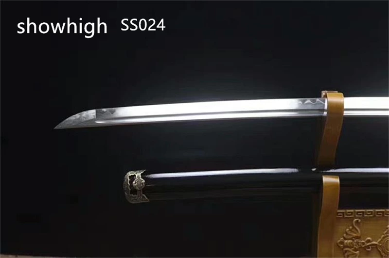 Handmade T10  clay tempered real hamon katana Swords  SS024