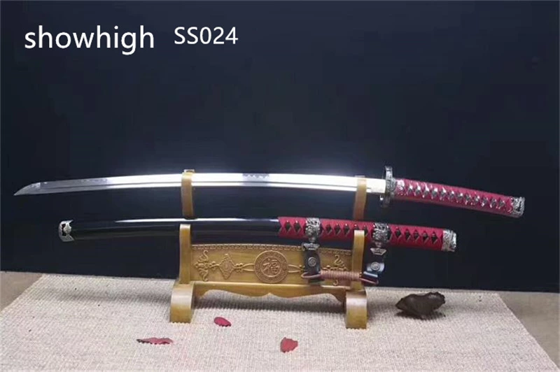 Handmade T10  clay tempered real hamon katana Swords  SS024