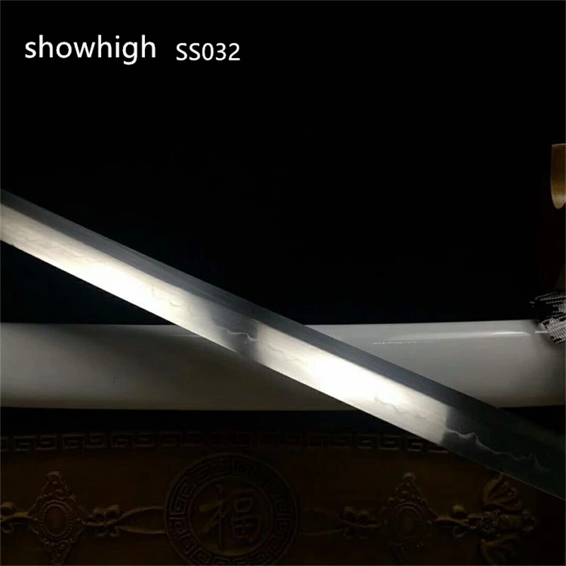 handmade silver dragon katana sword SS032