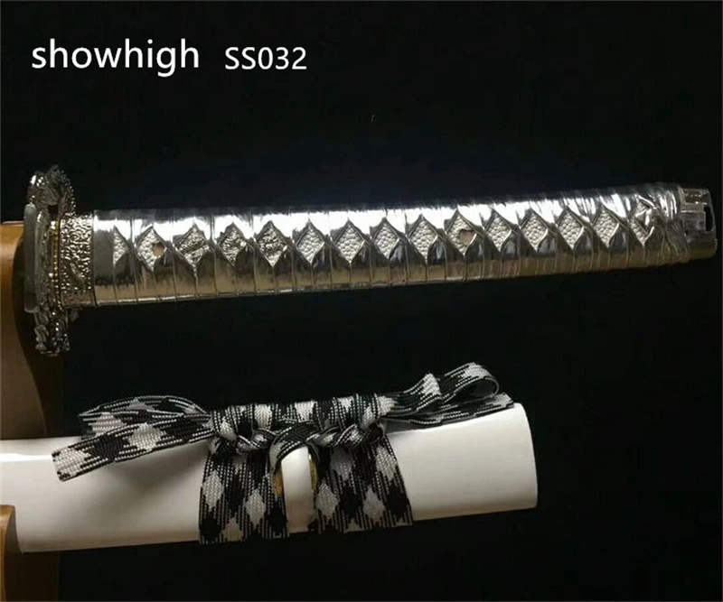 handmade silver dragon katana sword SS032