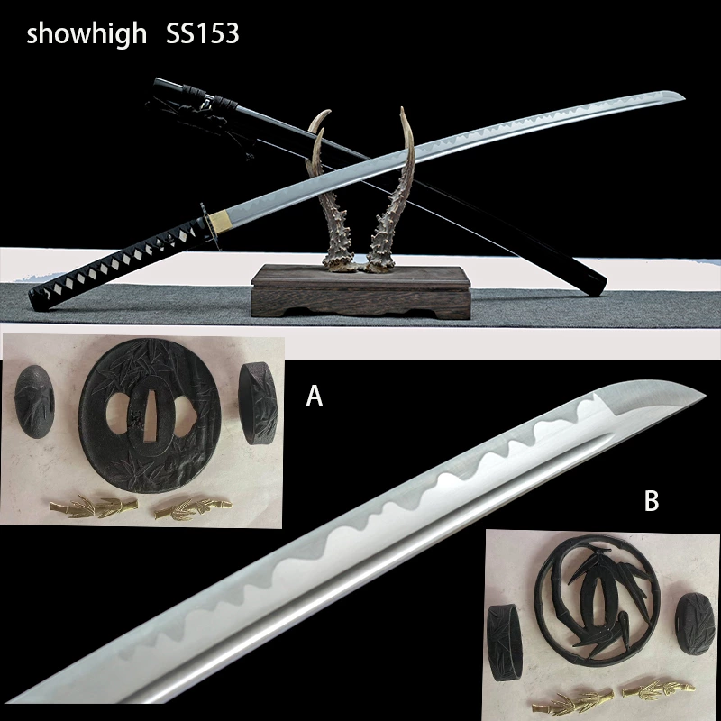 handmade black katana sword SS153