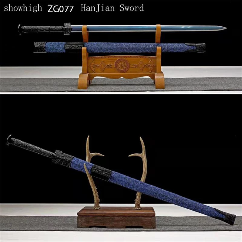 handmade blue dragon sword ZG077