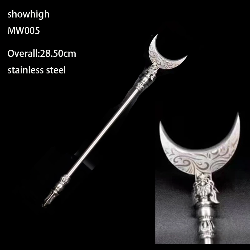 mini weapon letter opener stainless steel moon spade MW005