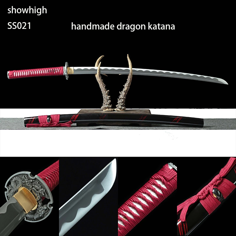 Handmade  dragon katana Swords ss021  watch cutting  video