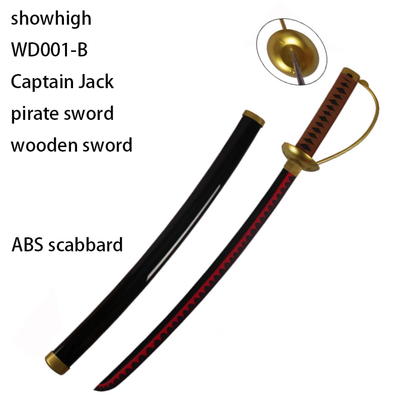 captain Jack wooden pirate sword WD001