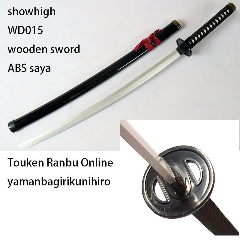 black samurai katana wooden sword WD007