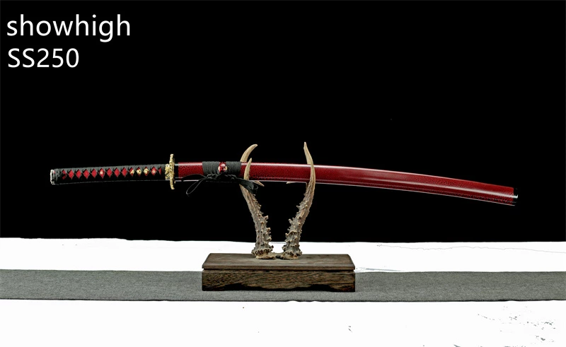 handmade functional red katana sword SS250