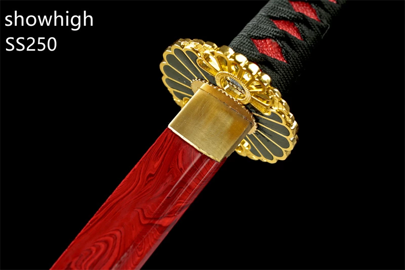 handmade functional red katana sword SS250