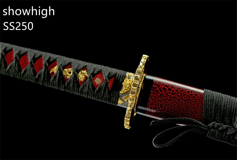 handmade functional red katana sword SS250