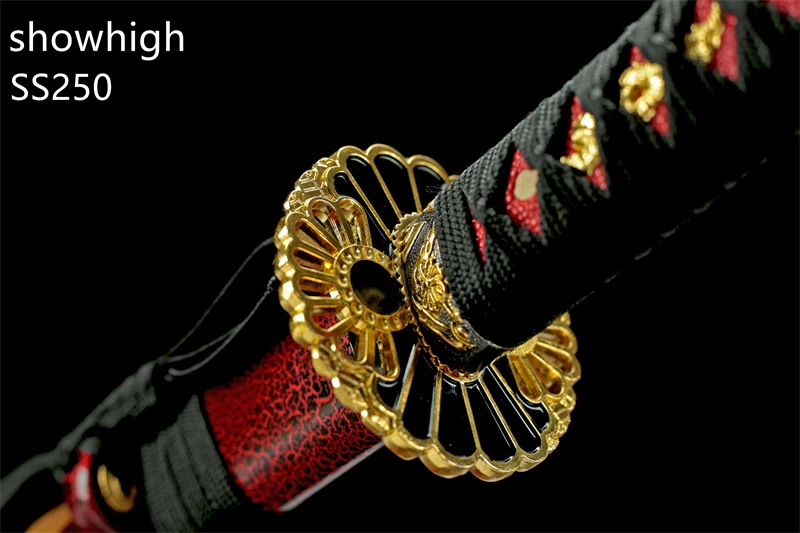 handmade functional red katana sword SS250