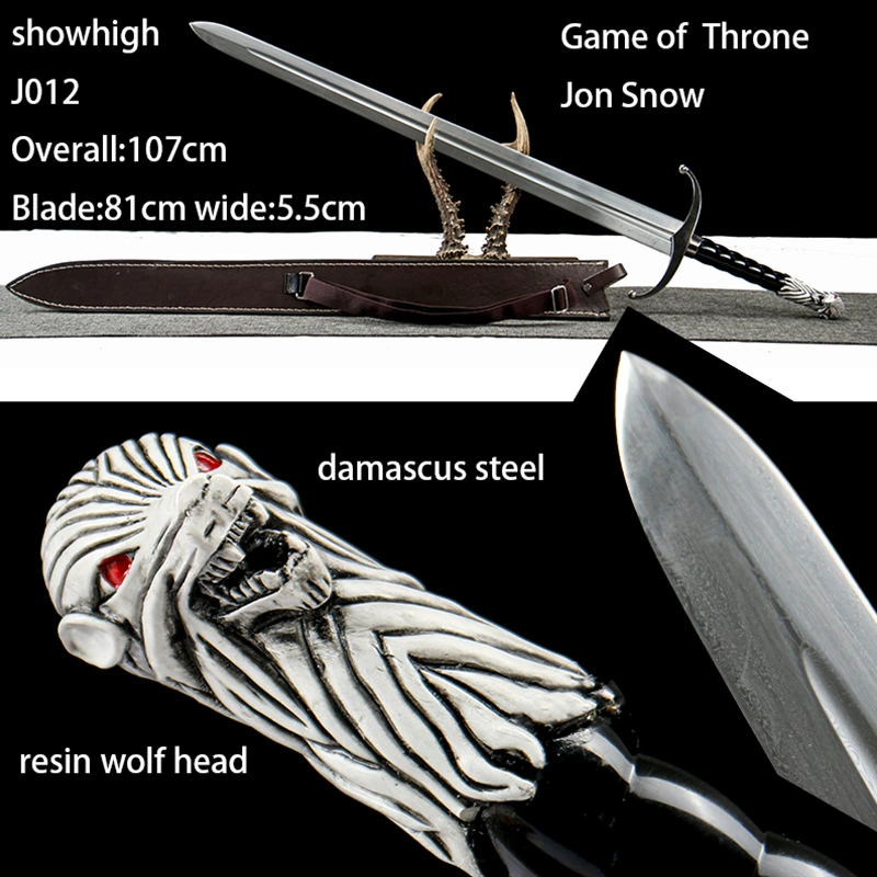 handmade  damascus Game of thrones Jon Snow sword J012